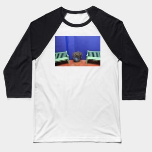 MAJORELLE GARDEN MARRAKECH; TRANQUIL SEAT AMID THE CITY CHAOS Baseball T-Shirt